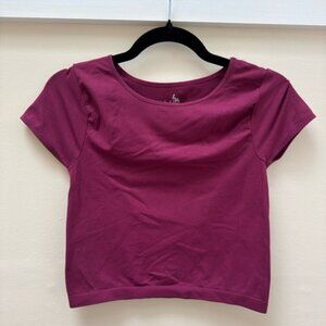 Free People Plum Short Sleeve Top